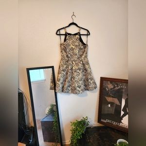 Gorgeous Metallic Gold A-line Dress | Size: L